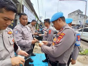 Pelayanan Oprasi Lilin 2024, Subsatgas Propam Polres Lamtim Gelar Gaktiblin di Pos Pelayanan 