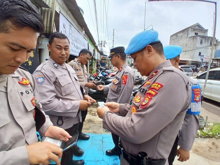 Pelayanan Oprasi Lilin 2024, Subsatgas Propam Polres Lamtim Gelar Gaktiblin di Pos Pelayanan