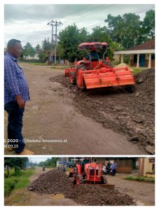 Perbaiki Jalan Kabupaten yang Bobrok di Desa Bumi Jawa, M Saheh Sebut Ayo Kita Perduli