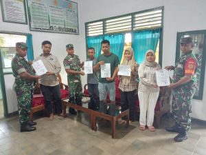 Koramil Jajaran Kodim Kembali Bagikan Akte Kelahiran Gratis Program Kodim 0429/Lamtim
