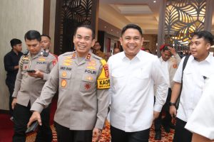 Polda Sumsel Menjemput Menteri Koordinator Pangan jenderal (Purn) Dudung Abdurrahman