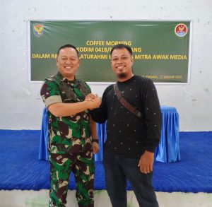 Coffee Morning Kodim 0418/Palembang, dalam Rangka Silahturahmi Bersama Mitra Awak Media