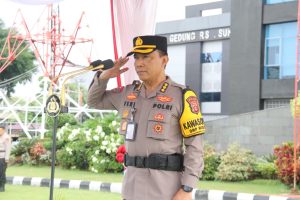 Upacara Hari Kesadaran Nasional di Halaman Mapolda Sumsel