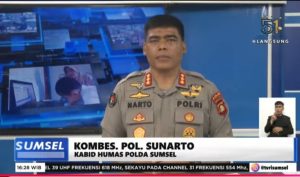 Kabid Humas Polda Sumsel Berkesempatan Menjadi Pembawa Berita di TVRI Sumsel