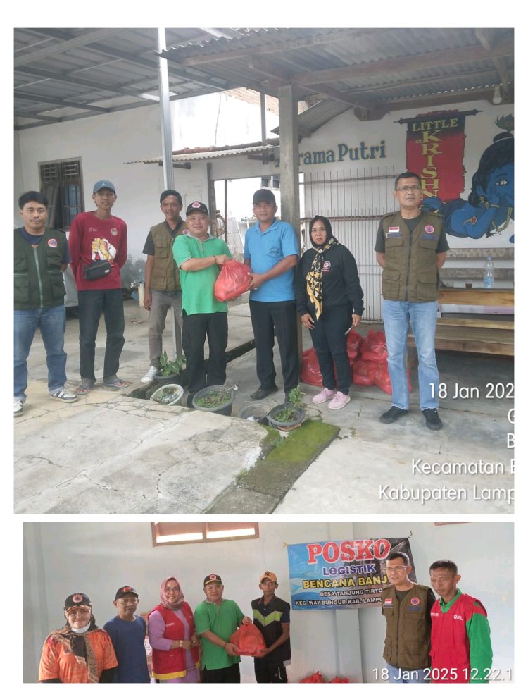 Kepala BPBD Lampung Timur Menyalurkan Bantuan Logistik Dampak Banjir