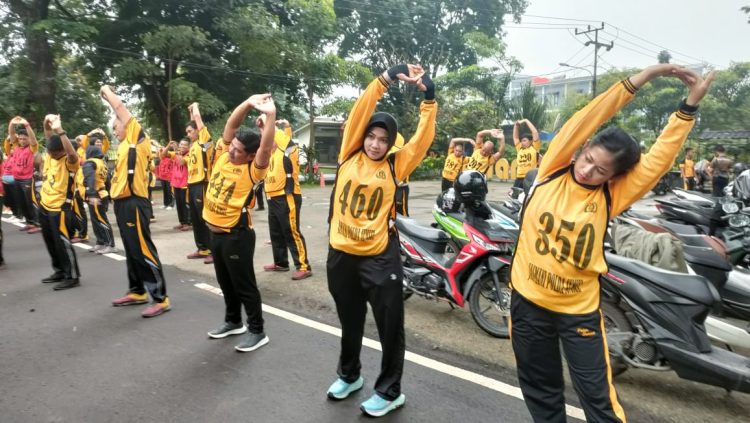 Ratusan Personil Polda Sumsel Ikuti Test Kesamaptaan Jasmani