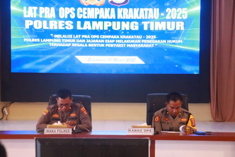 Jelang Ops Cempaka Krakatau 2025, Polres Lampung Timur Gelar Lat Pra Ops