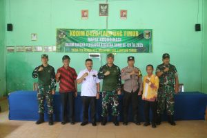 Dandim 0429/Lamtim Pimpin Rakor Sekaligus Tinjau Rencana Lokasi TMMD ke-124