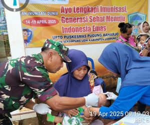 Dukung Generasi Sehat, Babinsa Koramil 14/Jabung Dampingi PID