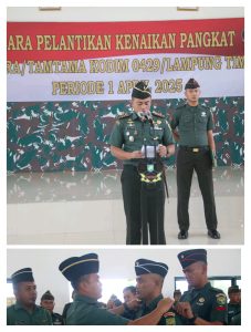 15 Personil Kodim 0429/Lamtim Naik Pangkat Periode 1 April 2025