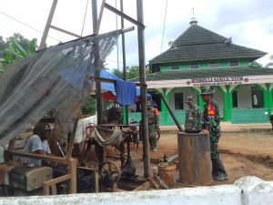 TMMD 124 Kodim 0429/Lamtim Sukses Buat Sumur Bor
