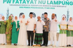 Gubernur Mirza Hadir Harlah ke-75 Fatayat NU Lampung di Pesawaran