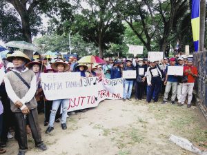 Lahan Dicaplok Ratusan Warga Sri Pendowo Mengadu ke Bupati