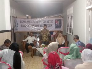 Wasis Riyadi Siap Mengawal Usulan Masyarakat dalam Reses Anggota DPRD Kota Metro