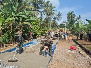 Ini Progres Capaian Pembangunan Rabat Beton Hari ke-17 Program TMMD ke-124 Kodim 0429/Lamtim