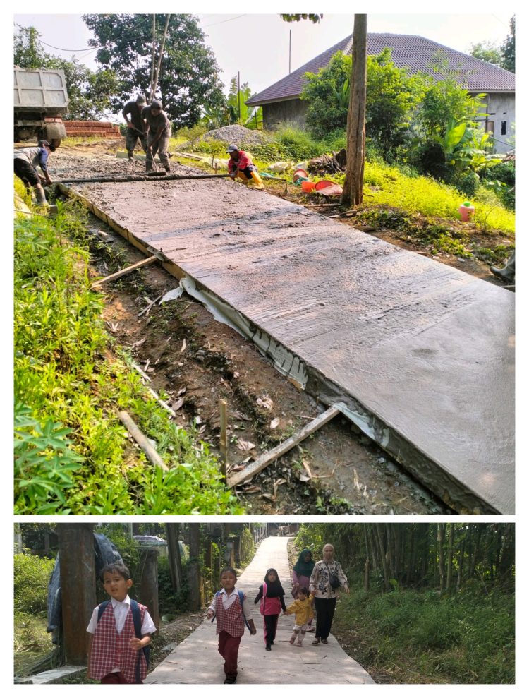 Pemdes Mekaragung Realisasikan Pembangunan Rabat Beton, Warga Ucapkan Terimakasih