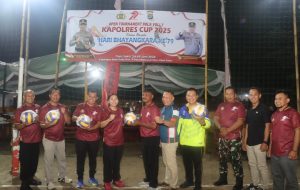 Wakili Dandim, Danramil 15/PS Hadiri Pembukaan Open Turnamen Volley Ball Kapolres Cup