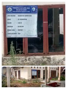 Pembangunan Rehabilitas Kantor Desa Kapunduhan Kecamatan Cijaku Diduga Mangkrak