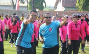 Perkuat Sinergitas TNI Polri, Dandim 0429/Lamtim Hadiri Olahraga Bersama HUT Bhayangkara ke-79