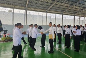 Kalapas Kelas I Palembang, M Pithra Jaya Saragih Menghadiri Kegiatan Penutupan Pelatihan Dasar CPNS