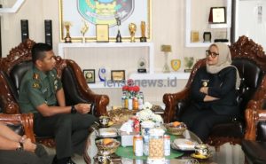 Dandim 0429/Lamtim Bersama Perwira Staf Audiensi dengan Bupati Lampung Timur