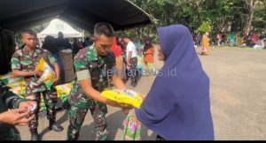 Grup 1 Kopassus Gelar Gerakan Pangan Murah SPHP Beras