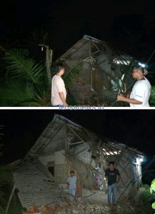 Angin Kencang Tumbangkan Pohon Kelapa, Bu Sri Harapkan Bantuan 