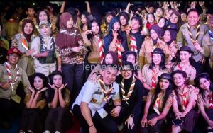 Pawai Obor Pesawaran Kobarkan Semangat Nasionalisme di Tengah Masyarakat