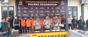 Dalam Satu Bulan Satreskrim Polres Pesawaran Ungkap Tiga Belas Kasus