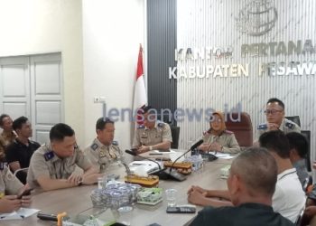 Peningkatan Program PTSL, Kepala Kantor Pertanahan Pesawaran Gelar Rapat Pembahasan Bersama Puluhan Kepala Desa