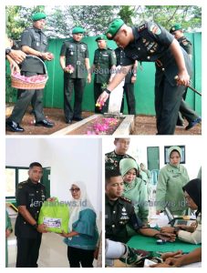 Kodim 0429/Lamtim Gelar Ziarah Rombongan dan Baksos Donor Darah Peringati HUT Korem 043/GATAM ke-78