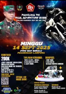 Rebut Hadiah Panglima, Ribuan Rider Bakal Ramaikan Trail Advanture 2025 HUT TNI ke-80