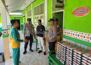 Wujud Nyata Keperdulian Polri, Polsek Banjit Monitoring Penyaluran Makan Bergizi Gratis