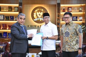 Ketua DPRD Provinsi Lampung Resmi Menyampaikan Aspirasi Masyarakat Lampung kepada Ketua MPR RI