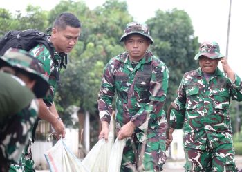 Dandim 0429/Lamtim Pimpin Karya Bakti Rangkaian HUT TNI ke-80