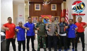 Anggota Brigif 4 Batalyon 7 Marinir Perkuat PON Beladiri Cabor Karate