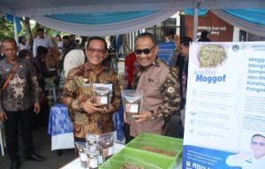 Kalapas Palembang Menghadiri Launching SI CANTIK dan Perkenalkan Program Budidaya Maggot pada Pameran Cipta Karya Warga Binaan