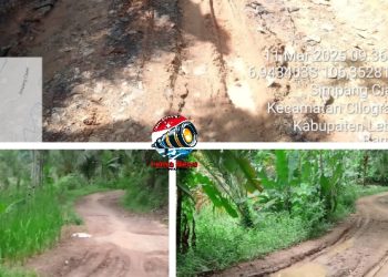 Jalan Poros Penghubung dua Desa Rusak Parah, Warga Berharap Pemerintah Segera Lakukan Perbaikan