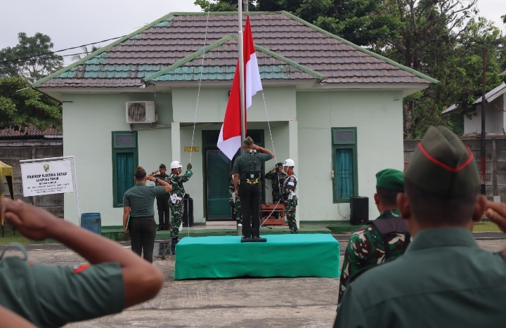 Upacara Peringatan Hari Sumpah Pemuda Kodim 0429/Lamtim Berlangsung Khidmat