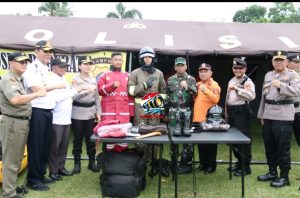 Dandim Hadiri Apel Gelar Kesiapan Tanggap Bencana Hidrometeorologi Polres Lamtim