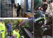 Bus Volvo PO Al-Hijrah Terjun ke Jurang di Lahat, Polisi Tangani Evakuasi