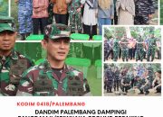 Dandim 0418/Palembang Dampingi Pangdam II/Sriwijaya Ground Breaking Jembatan Beton Tahap IV