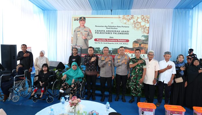 Sinergi Masyarakat-Polri, Kapolda Sumsel Groundbreaking Asrama Panti Asuhan di Palembang