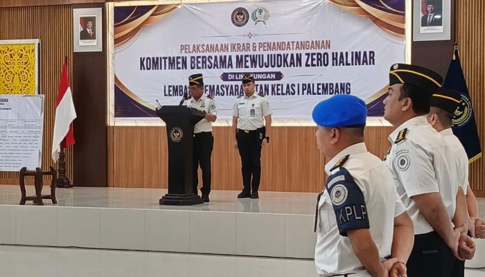 Tegaskan Komitmen Bersih dari Narkoba dan HP Ilegal, Lapas Kelas I Palembang Ikrar Zero Halinar