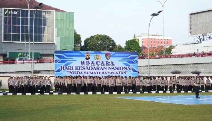 Wujudkan Presisi Melalui Kebaikan, Polda Sumsel Gelar Upacara Hari Kesadaran Nasional di Palembang