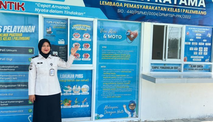 Tingkatkan Layanan Kesehatan Bagi Masyarakat Sekitar, Klinik Lapas Kelas I Palembang Diperkuat Tenaga Bidan
