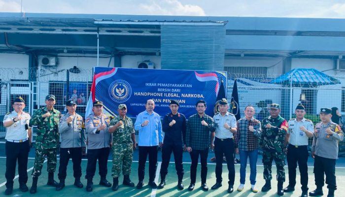Rutan Kelas I Palembang Gelar Penggeledahan Bersama APH, Wujudkan Pemasyarakatan Bersih dari Handphone Ilegal dan Narkoba