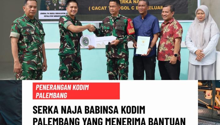 Keperdulian Pimpinan TNI AD, Serka Naja Babinsa Koramil Sukarami Menerima Bantuan Rumah Non Dinas Tahap II 