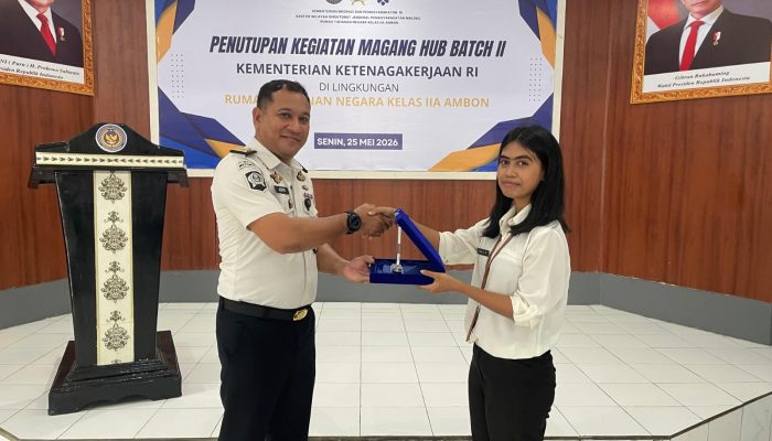 Rutan Ambon Akhiri Program Magang HUB Batch II dengan Apresiasi